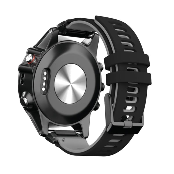 Silikonarmbånd Sort & Grå til Garmin Fenix ​​5X/6X Sort, Grå