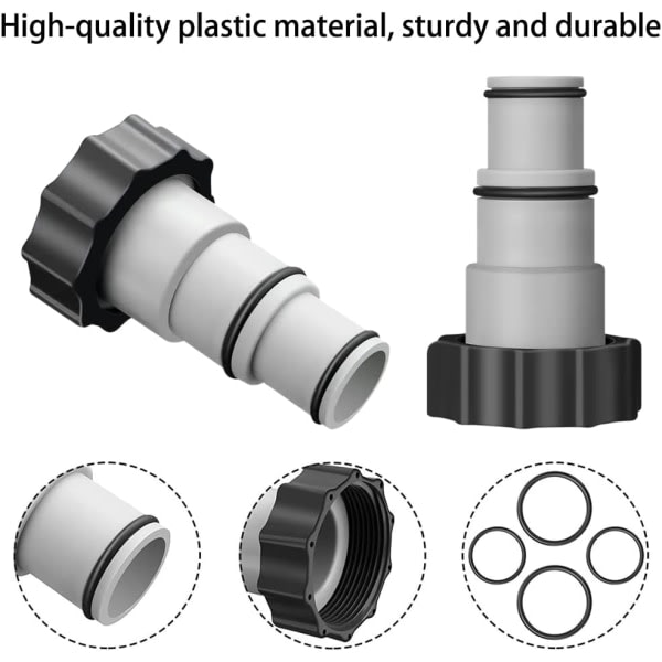 Galaxy Ers?ttningsslangadapter f?r pool a med kl?mma f?r slanganslutning f?r poolsats (2:a)