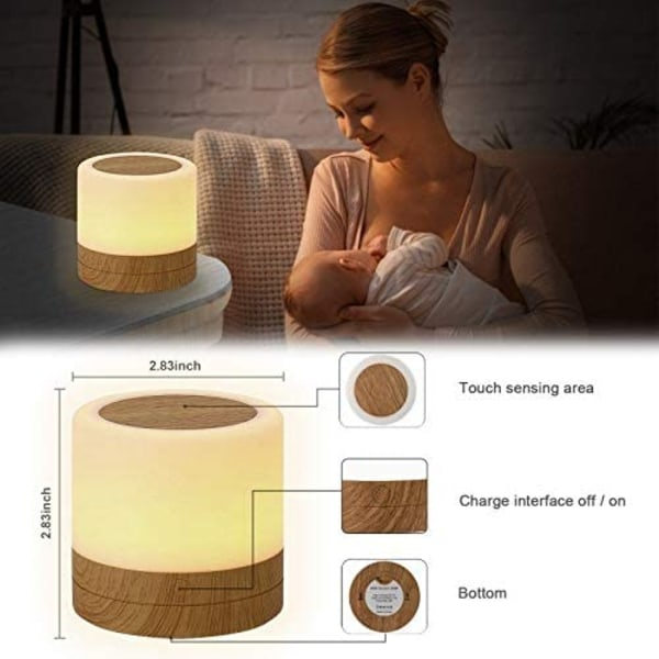 Nattlys, 360° Multifarget Mini Senglampe, Oppladbar