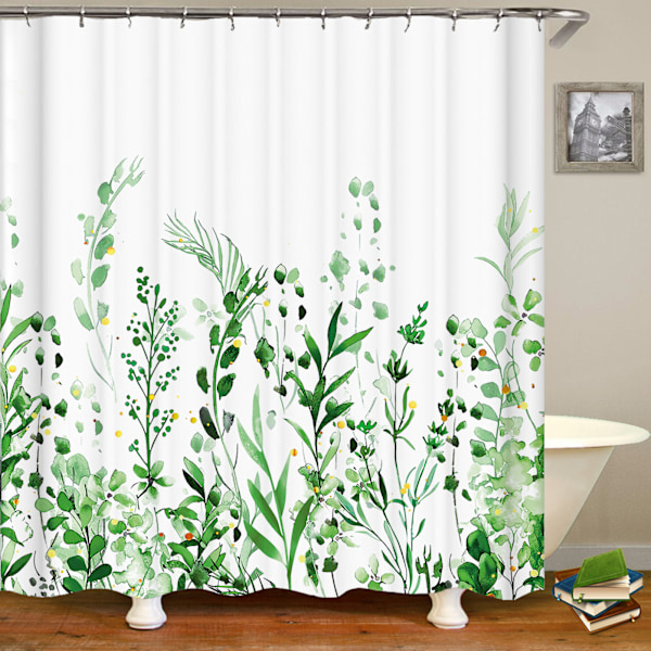 Blå polyester duschdraperi, Virgin Forest T-11 T-11 120x180cm