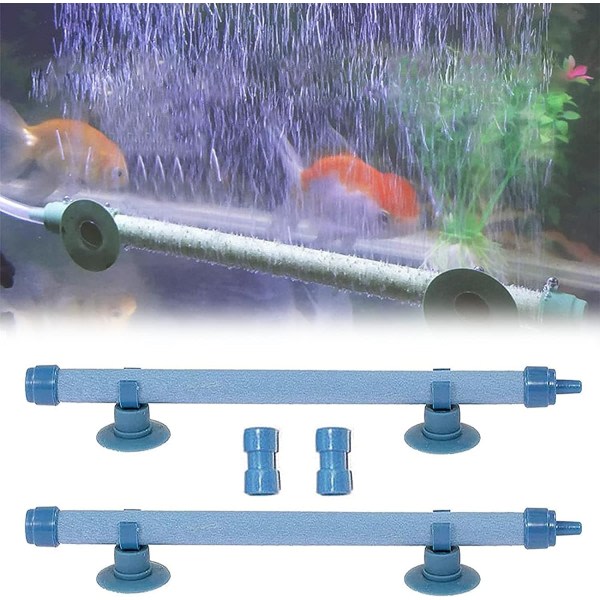 2 delar luftbubblor luftningsrör, bubbelstenspumptillbehör, syrgaspumpstillbehör för akvariepumpar och hydroponics 10 tum Blå