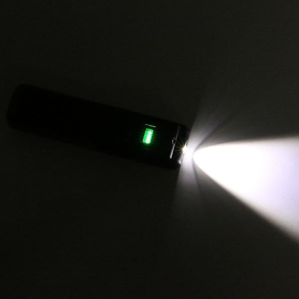 LED Lommelygte Lommelygte Udendørs Praktisk Lampe Bærbar Genopladelig (Sort)