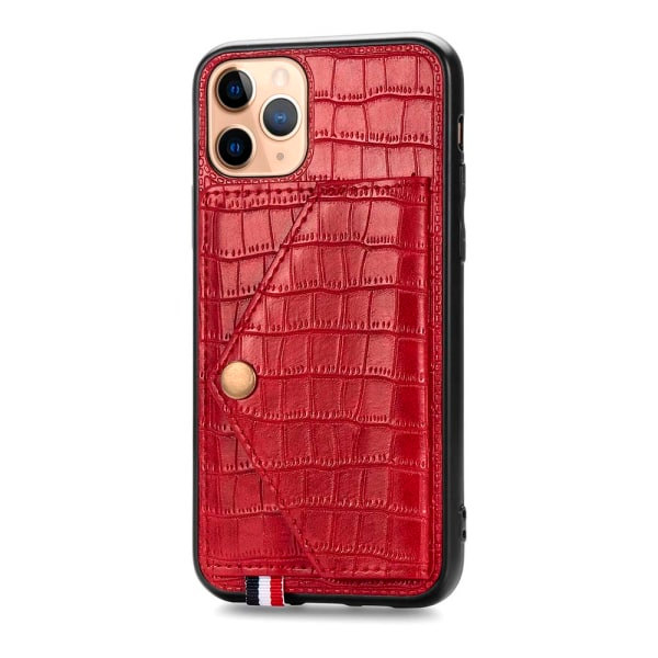 TG Sujuva Kotelo Korttitaskulla - iPhone 11 Pro Max Punainen