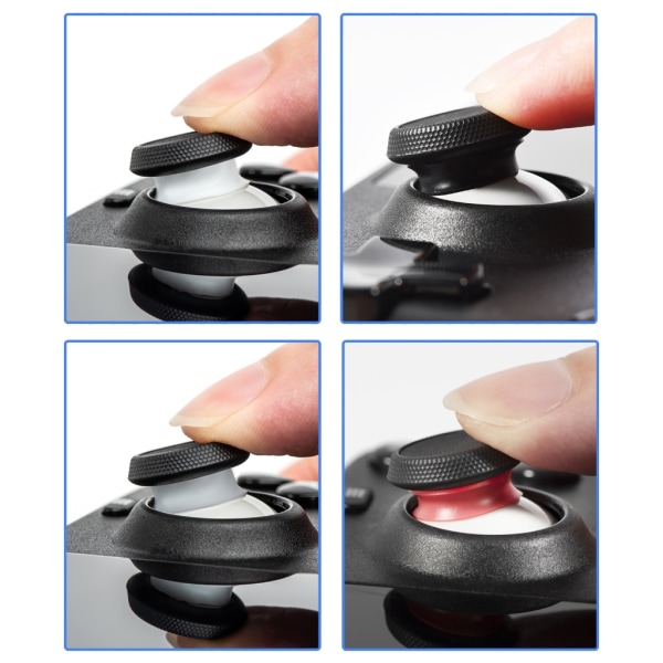 48 kpl Joystick-suojaren renkaat Näkymätön rengas PS5-PS4/Switch-PRO/Steam-Deck peliohjaimen joystick-renkaiden suojaksi