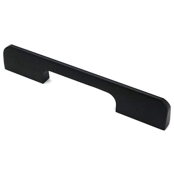 Pakke med 10 Skapdørhåndtak og Skuffefronter i Sink Legering Matt Svart 140mm Lange..DEBUNS