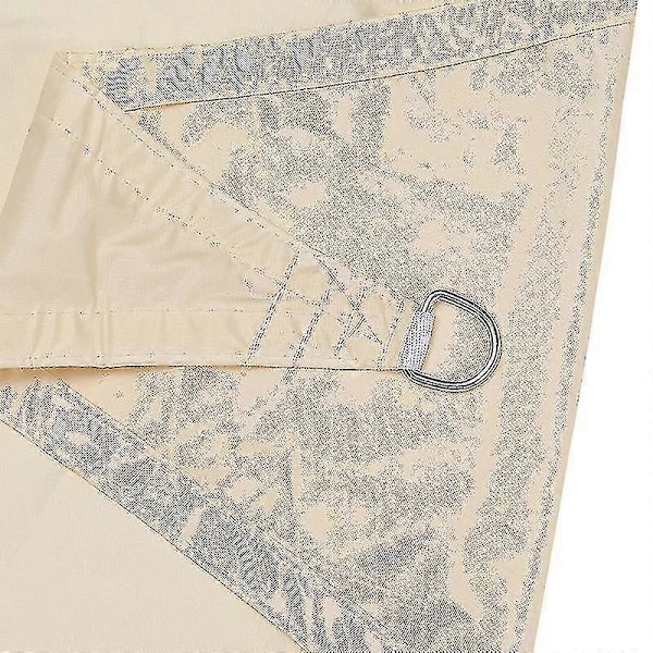Vattentätt Solsegel för Trädgård, Rätvinkligt Triangulärt Solskydd Segel Baldakin UV-skydd Poolskydd Krämvit Creamy White 3*4*5m