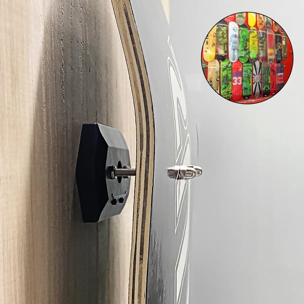 2-pak Skateboard Vægbeslag Ophæng Display Rack Deck Opbevaring Organizer til Hjem og Butik Sort