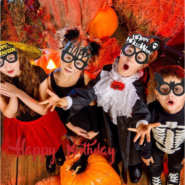 2 st Halloween-glasögon för Halloween-kostymfest gynnar söta leksaksglasögon för Halloween-festtillbehör