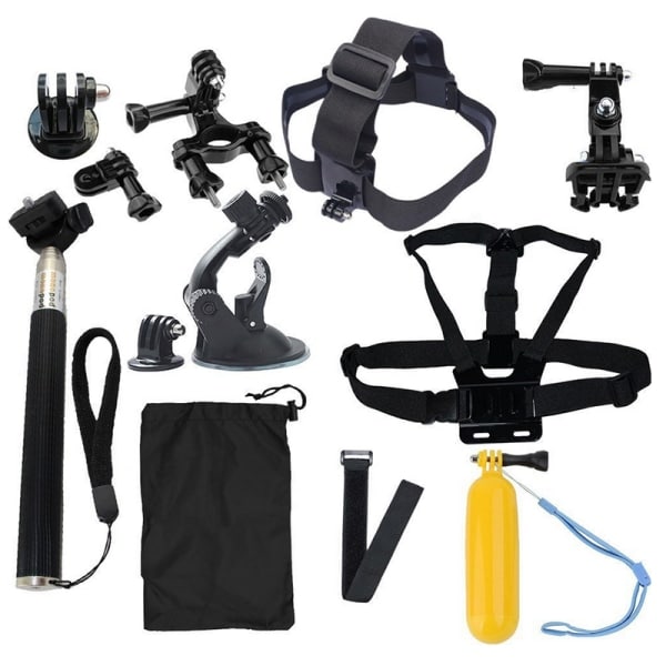 TG GoPro Tilbehør - 11 Dele Combokit multifarvet