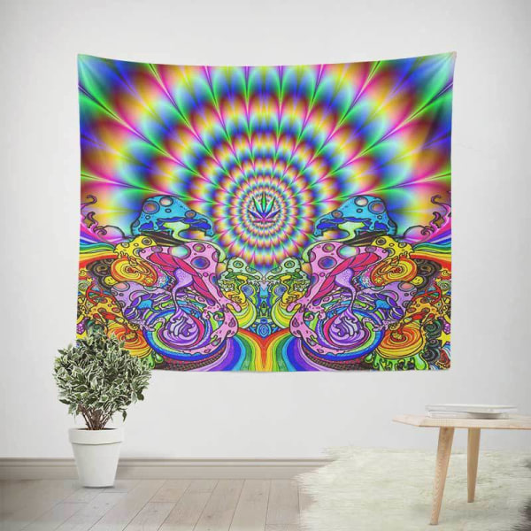 Mandala väggtapet, psykedelisk hippi väggtapet