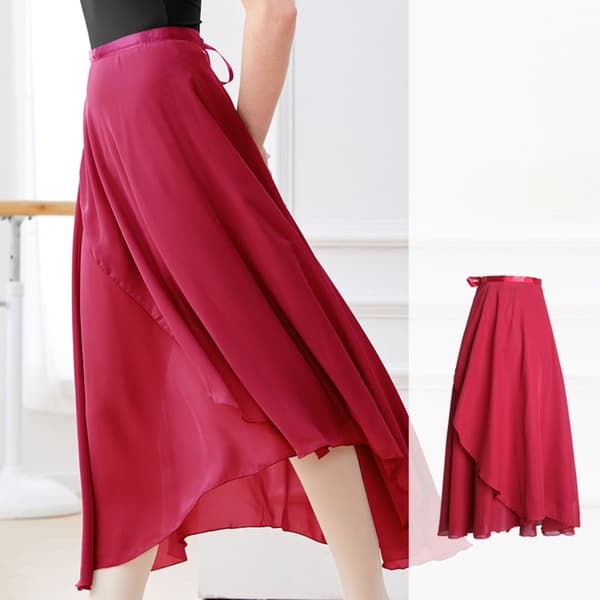 Balettkjol Lång kjol VINRÖD Wine red