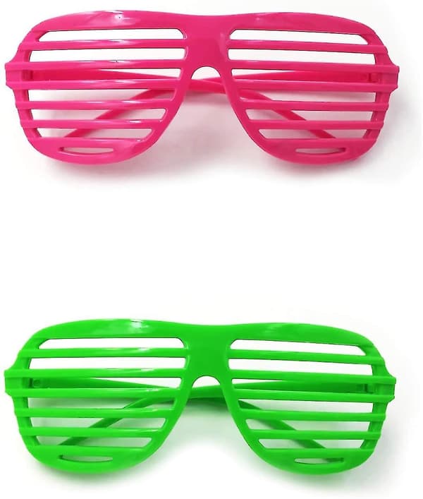 8 Par Festbriller Neonfarvede Shutterbriller-yux