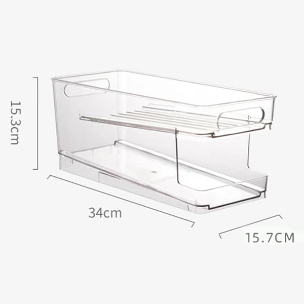 Can rack for refrigerator and kitchen cabinets, can rack for refrigerator storage of beverage cans, stackable plastic can dispenser, beverage can, fruit snack_yux
