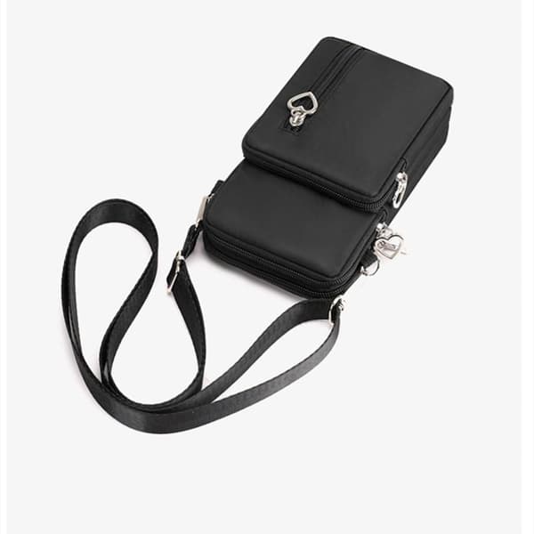 Skuldertaske til mobil - Pung, Håndtaske, Clutch - sort