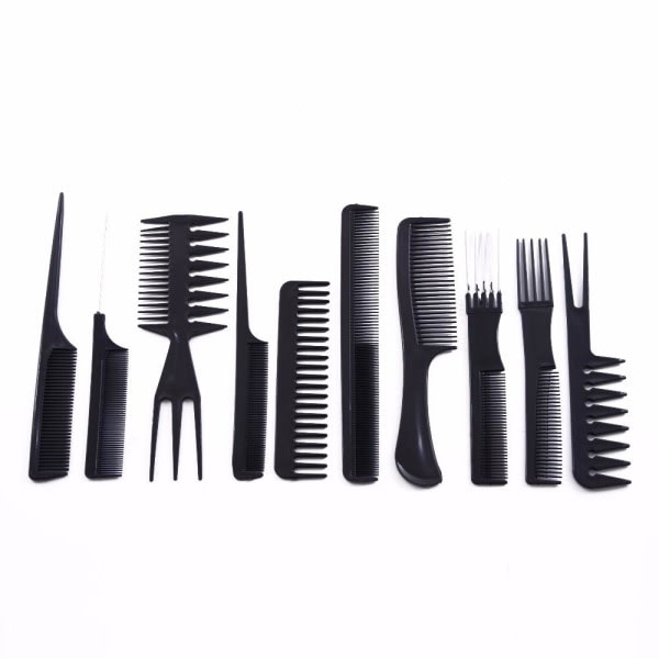 TG 10st kammar forskellige former - Kit - Professional Comb Set sort