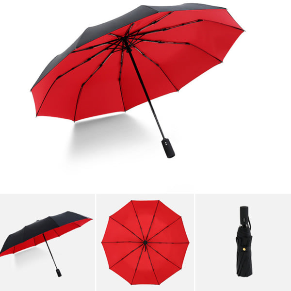 TG Smidigt Hållbart Vindtåligt Automatiskt Paraply Mörkblå