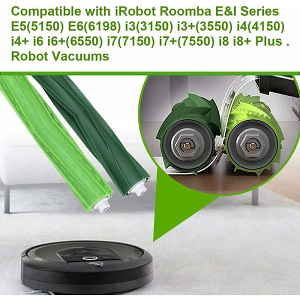 Monipintaiset kumiharjat imurin lisävarusteet iRobot Roomba E5 E6 i7 i7 plus i8 i8+ i6 i6+ i4 i4 ja muille imurisarjoille