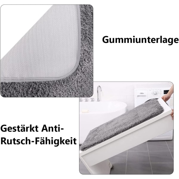 Badmatte, Vattenabsorberende Badmatte, Fluffig Badmatte og Mikrofiber