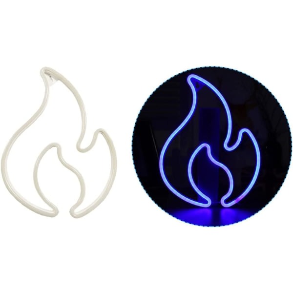 Liekki Neon-kyltti, Punainen ja Keltainen Liekki Neonvalo On/Off-kytkimellä