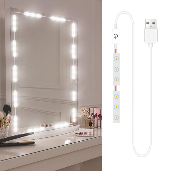 LED-peilivalot (peili ei sisälly), 1,5 m USB-kaapeli