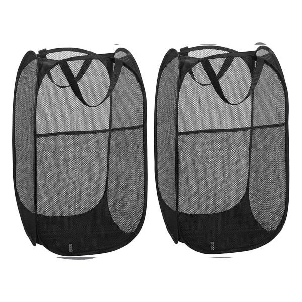 TG Tvättkorg [2-pack] Hopfällbar Pop Up Mesh Tvättkorg La