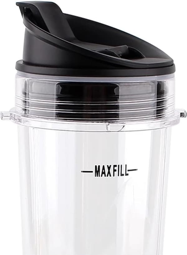 2 stk. udskiftningslåg med drikketud til 16 oz kop, egnet til 1000W Ninja Mega Kitchen System (BL770) blender/foodprocessor med 1500W BL770A 30/ BL770