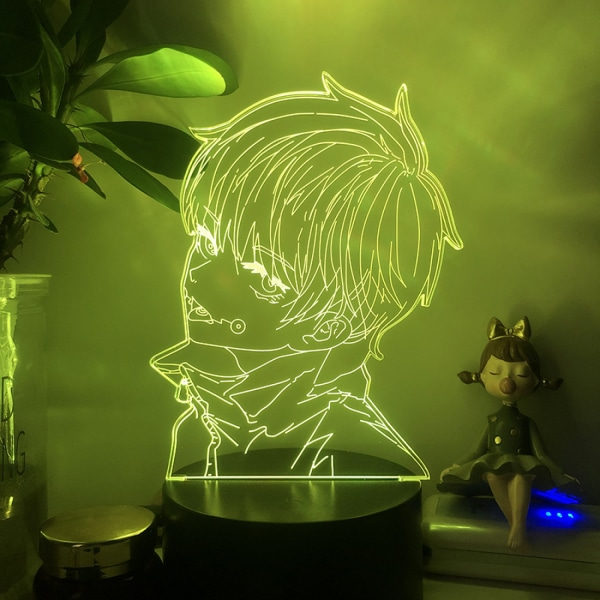 Anime Spell Fighting Gojo Satoru 3D LED-nattslys