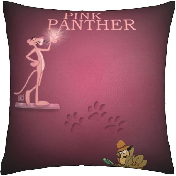 Rosa Panter Myke Putetrekk 45 x 45 cm Firkantede Puter Behagelige Dekorative Puter Luksuriøse Putetrekk for Sofa Soverom med Inn
