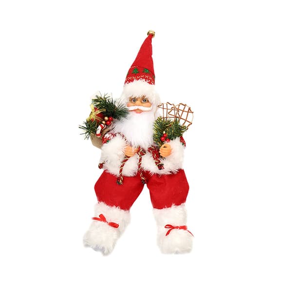 Juldekoration - 57cm Sittande Tomte för Inomhus och Utomhusbruk