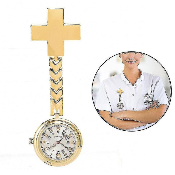 Sygeplejerske Lapel Pin Ur Hængende Læge Lommeur Kvartsbevægelse Ur