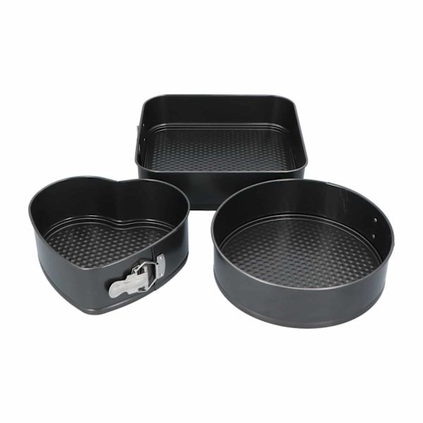 Bageforme i forskellige former - 3 springforme Black Svart