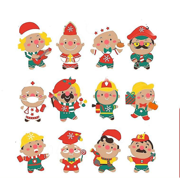 Galaxy Julgran Pepparkakor Mann Ornament (D, Style) 12 stykker farge 2