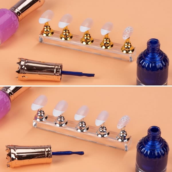 Galaxy 2 set Magnetisk nagelspets fingernagel DIY Nail Art falsk manikyr Tool Salon Practice Stand