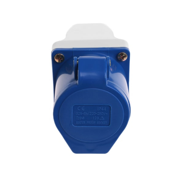 32 Amp 3-napainen teollisuuspistorasia 220V-250Volt Sääsuojattu IP44 Vedenkestävä 2P+E 32A