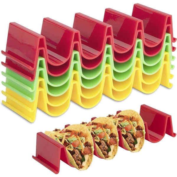 Galaxy Tacoholder Stativ Tacotråghållare Rommer opptil 4 Tacos ABS-plastpakke om 6 farge 1