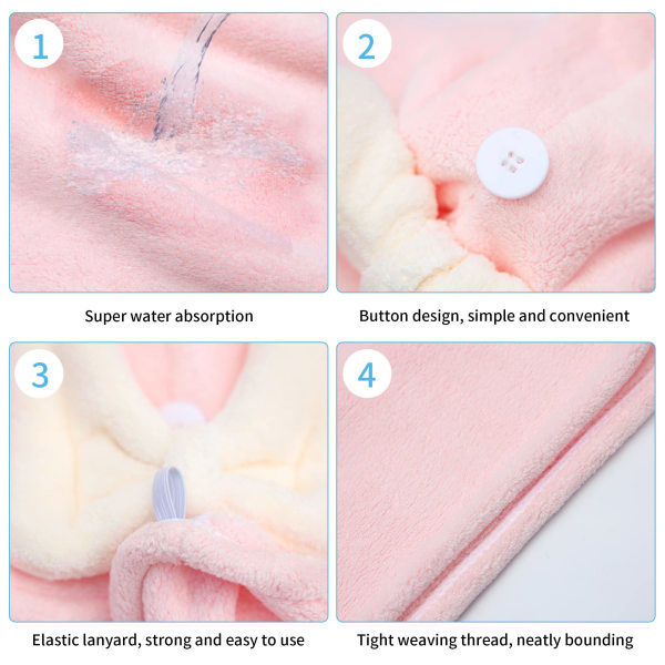TG Mikrofiber Hårhandduk, 3-pack Hårhanddukspaket för Långt Hår