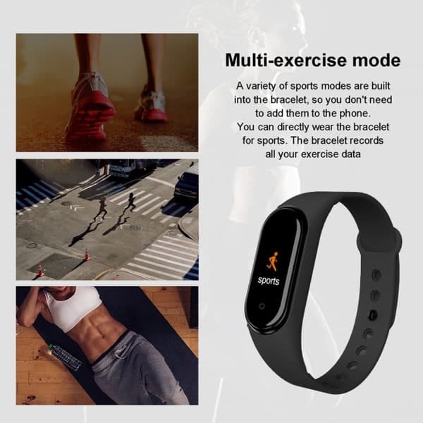 Smartur, Fitness Tracker med pulsmåling/blodsukker/søvnovervågning/meddelelsespåmindelse, vandtæt ur til iOS Android - Sort Cherry_yux