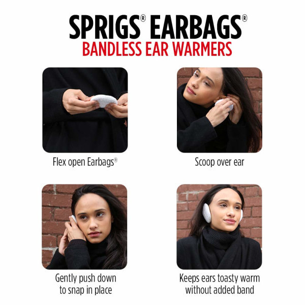 Öronmuffar Öronkuddar Kallt väder Öronvärmare för vintern, 2 lager fleece med Thinsulate 2-pack M