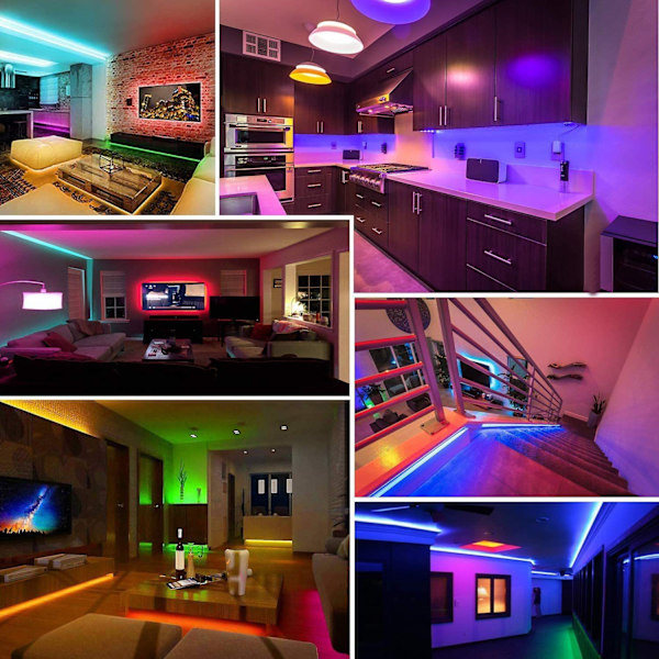 20m LED Lysbånd Bluetooth RGB Lysbånd
