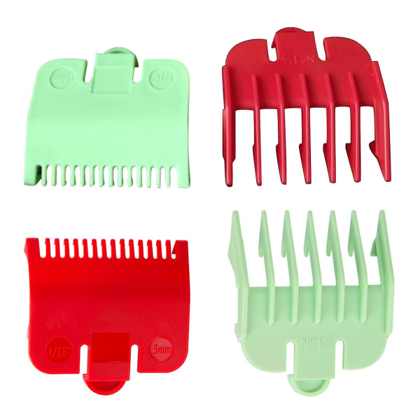 TG 2st Professionella Klippguidekammar 1,5 mm 3 mm Set Färgglada Begränsningskammar Set för Elektrisk Hårtrimmer Rakapparat Frisörverktyg