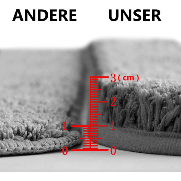 Badmatte, Vattenabsorberende Badmatte, Fluffig Badmatte og Mikrofiber