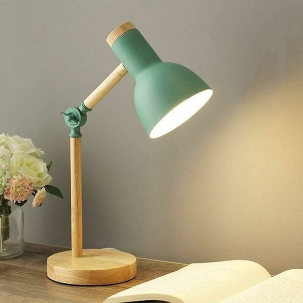 Nordisk Bordlampe Soverom Nattbordslampe Barne Øyebeskyttelse Leselampe Justerbar Skrivebordslampe Led E27 Studielampe Nattlys (Stor, av DEBUNS