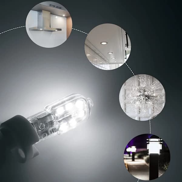 Bulbs 10-pack G4 LED lamp 2W, DC 12V lighting lamp, 6000K white_yux