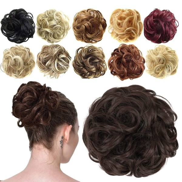 TG Falsk Hårförlängning Hårförlängning för Kvinnor Chignon Vågigt Toppknuten Hästsvans Beige