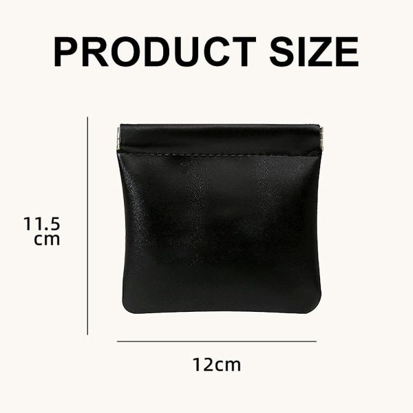 1:a Liten Mini Förvaringsväska Multifunktionell Sminkväska Liten Noll Plånbok: 11,5 * 12 * 1 cm Midnattssvart