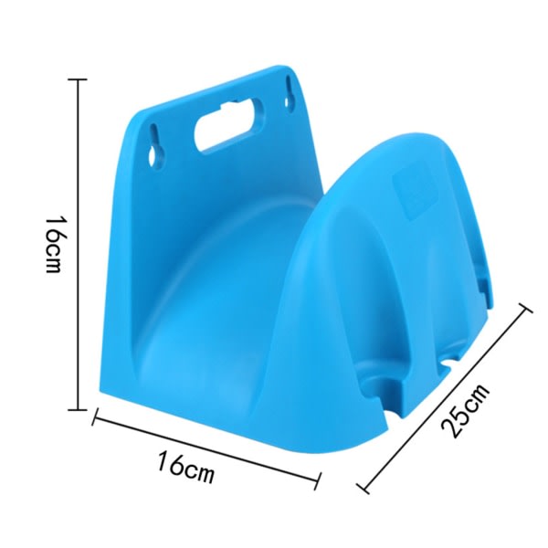 Veggmontert hageslangeholder i plast Vanningsutstyr Slangeholder Stativ Blå
