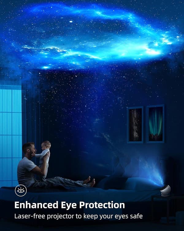 13-i-1 Planetarium Galaxy Projektor, 8K Stjärnprojektor med Timer, Ne White