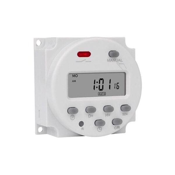 1 stk. cn101a LCD Tidsbryter 12V 110V 220V Tidsrelé Gatelys Display Panel Strømtimer (220V), fra DEBUNS