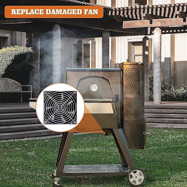 Erstatningsvifte for Masterbuilt Gravity Series 560 800 1050, ABS Digital Kullgrill Røyker Vifte, Svart 12 cm