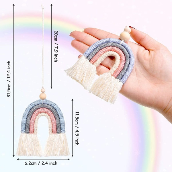3 kpl Rainbow Car -riipus, Rainbow Car -diffuusori, auton sisustus, riippuva ilmanraikastin, koriste